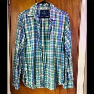 Men’s AE button up gingham